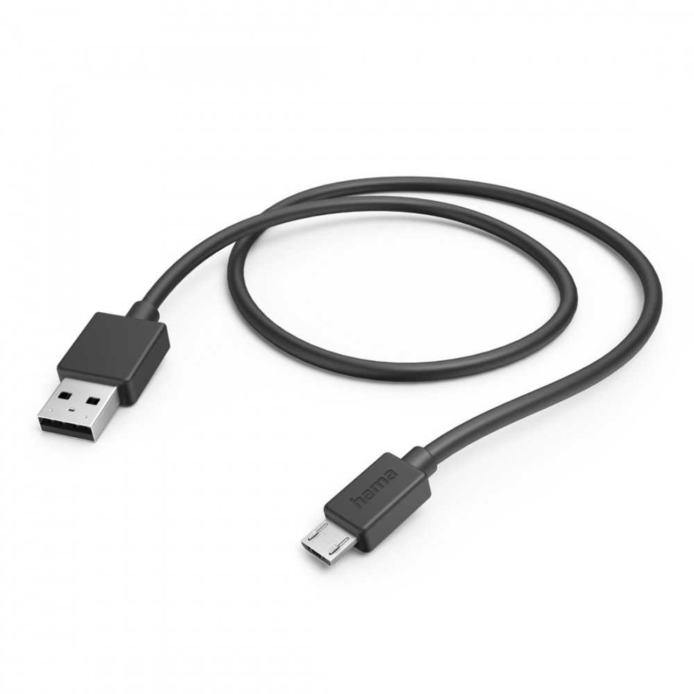 Hama Cables įkrovimo duomenų mikro UBS 1m Juodas