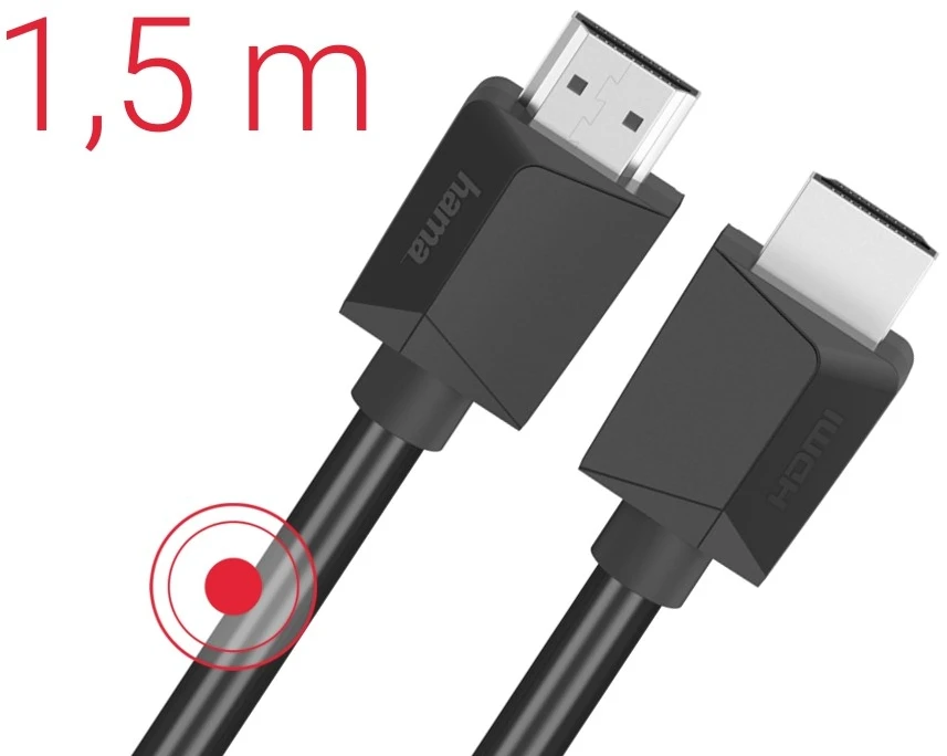 HAMA HDMI CABLE 2.0B 4K 1.5M Juodas