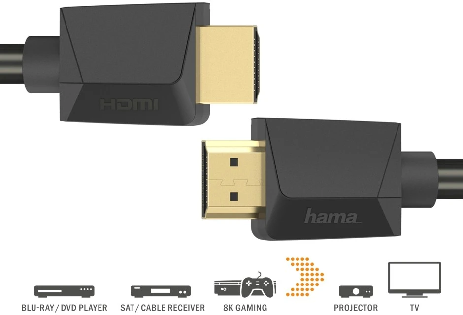 Hama HDMI 2.1 8K 2m, itin didelė sparta