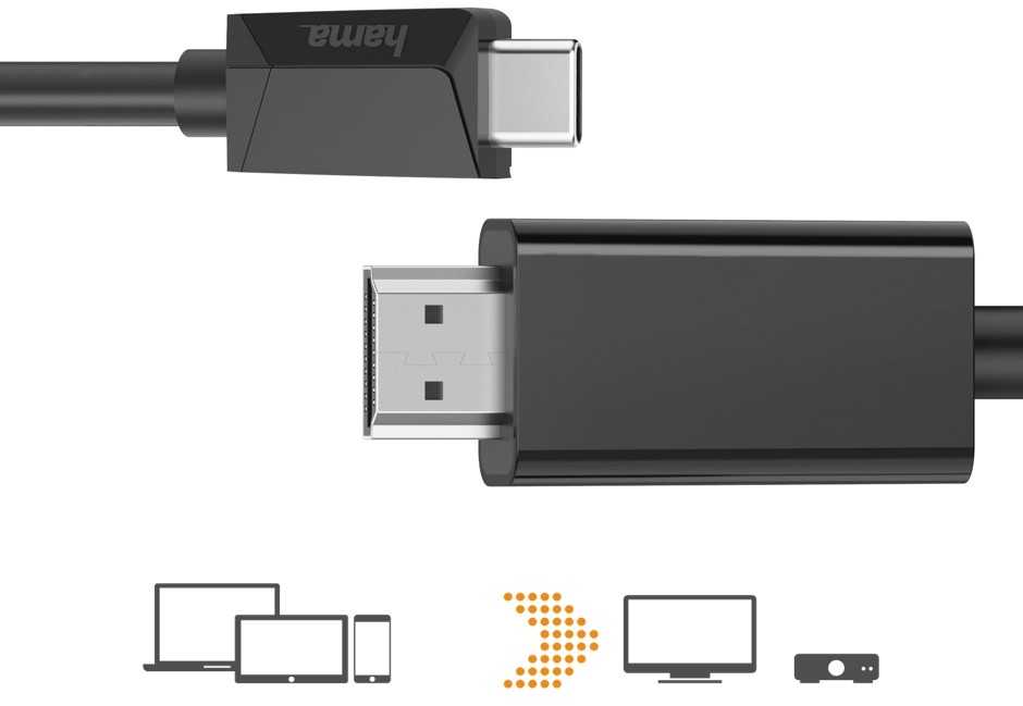 Hama USB-C - HDMI 4K 1,5m