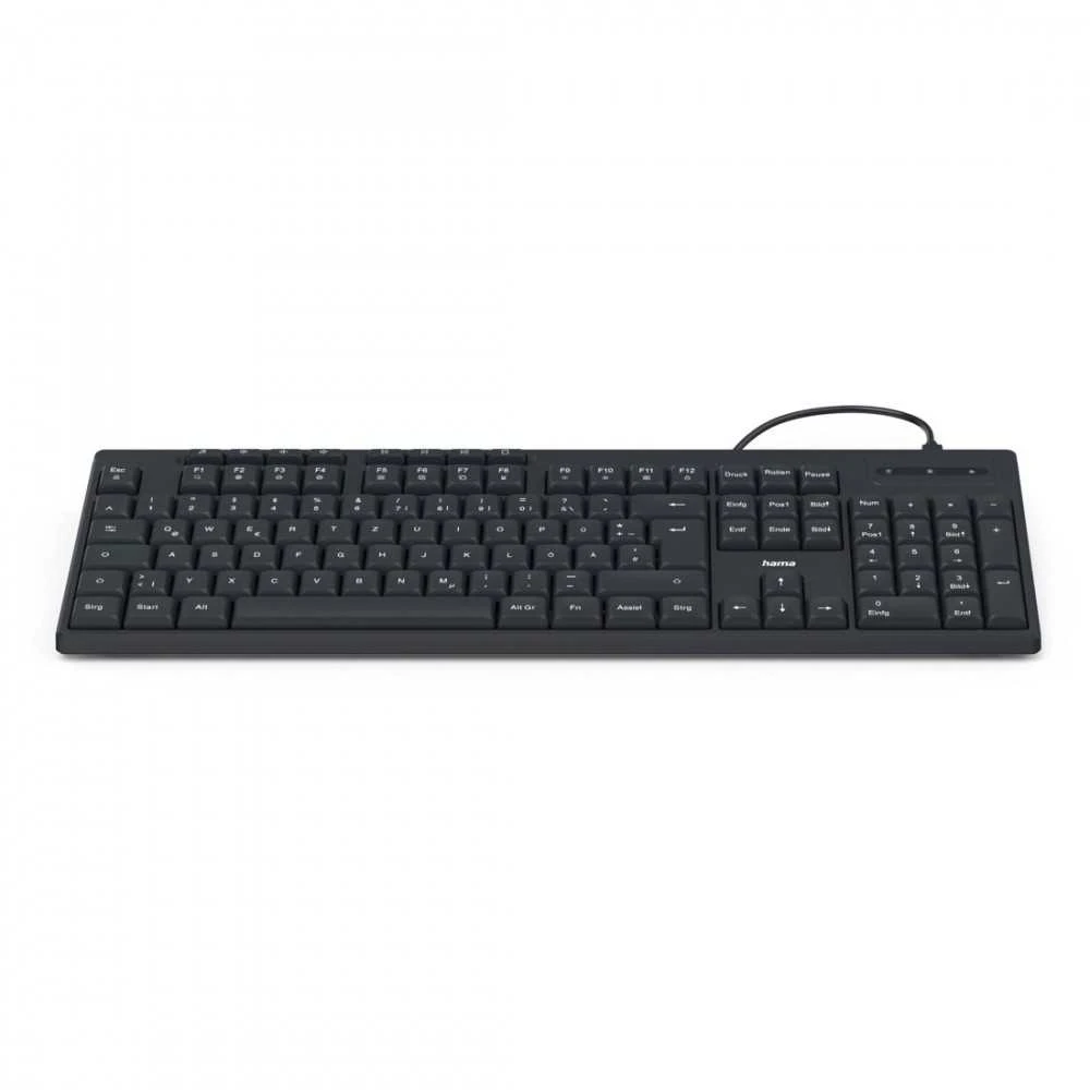 Klaviatūra Hama CK-200/WK-200/WKM-200 su laidu 100% (full-size) juoda