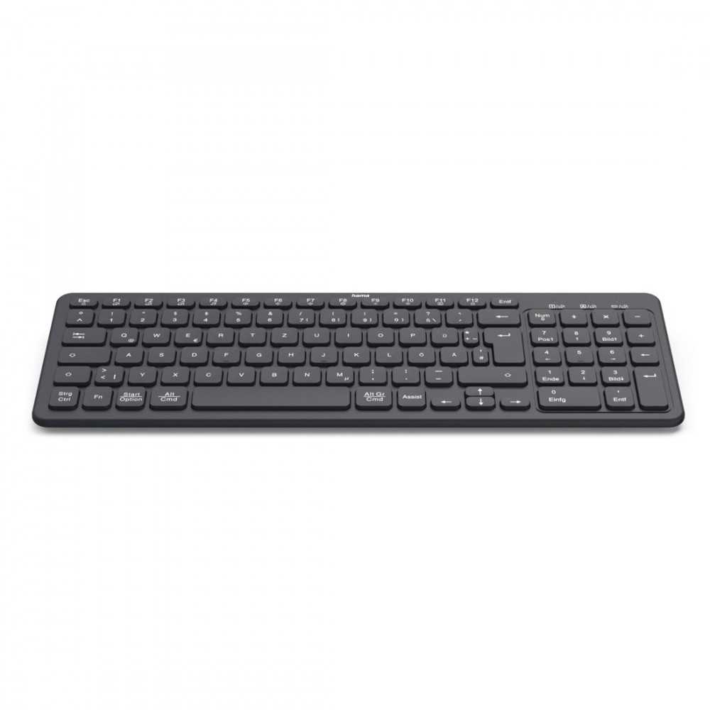 Klaviatūra Hama WK-300 belaidė 96% juoda