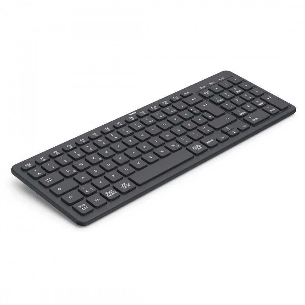 Klaviatūra Hama WK-300 belaidė 96% juoda