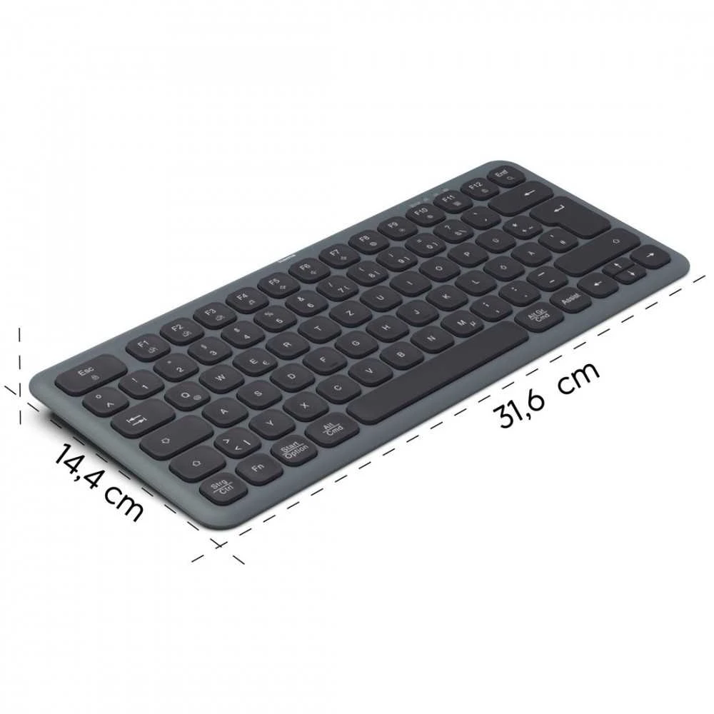 Klaviatūra Hama WK-500 belaidė 75% juoda-pilka