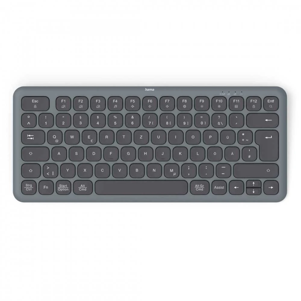 Klaviatūra Hama WK-500 belaidė 75% juoda-pilka