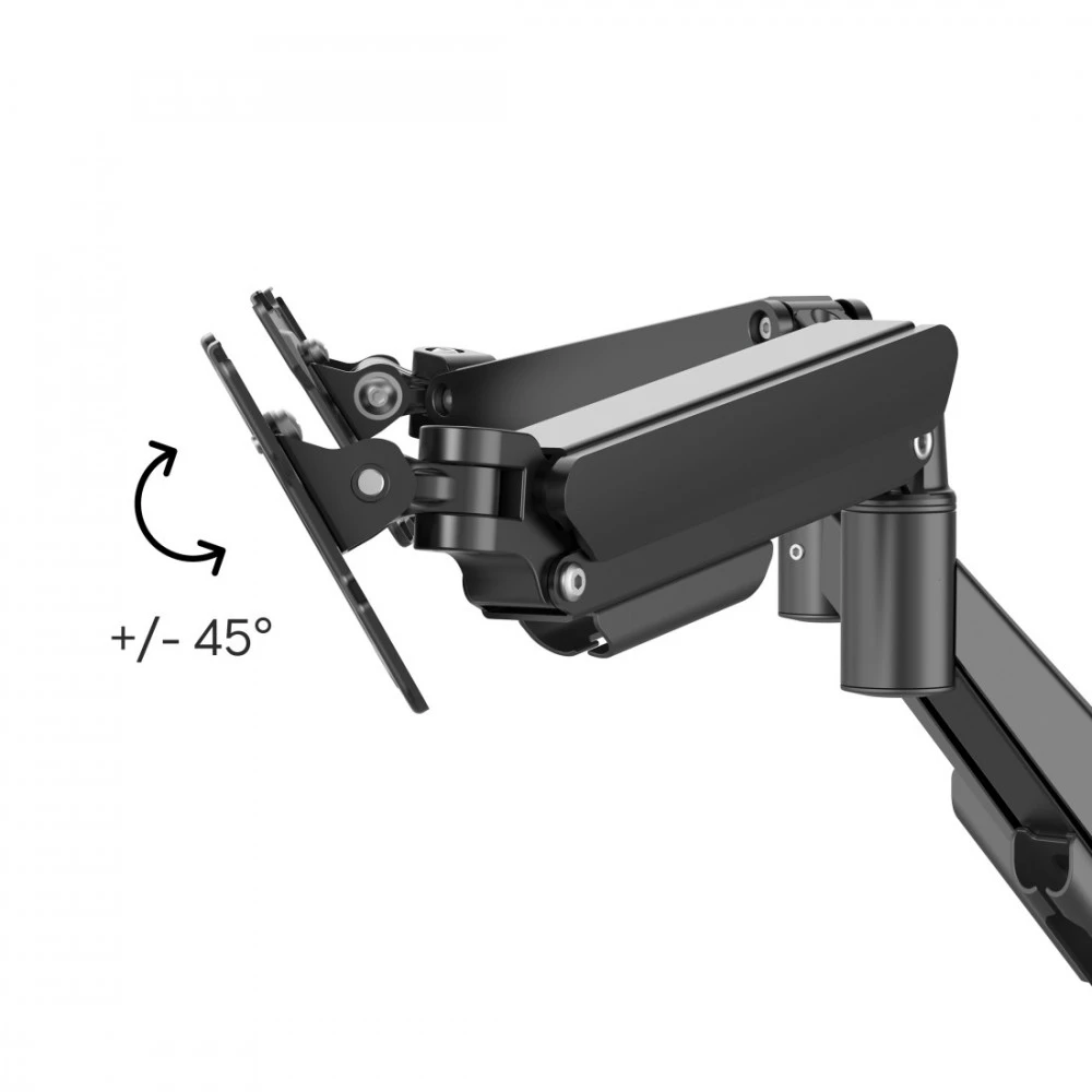 Hama 220907 monitoriaus laikiklis su dujine spyruokle, 2 rankenos, 13" - 35", juoda