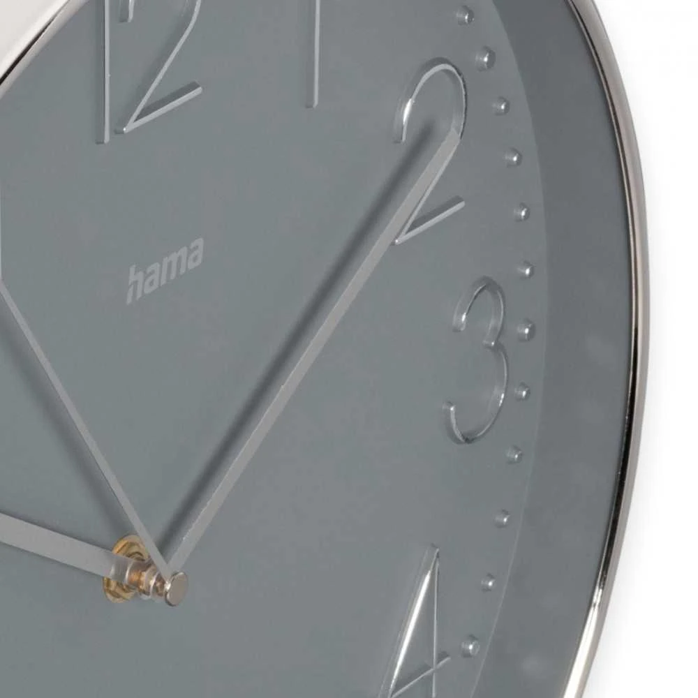 Hama Laikrodis ścienny 30cm Corsica Sidabrinė-pilka