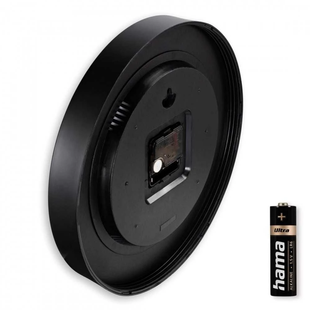 Hama Laikrodis ścienny 30cm santorini juoda