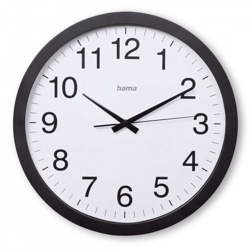 Hama Laikrodis ścienny 40cm aruba juoda