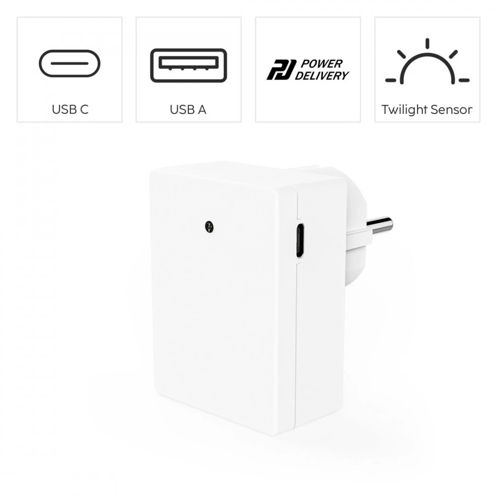 Hama Lampka nocna led su usb czujnik zmierzchu