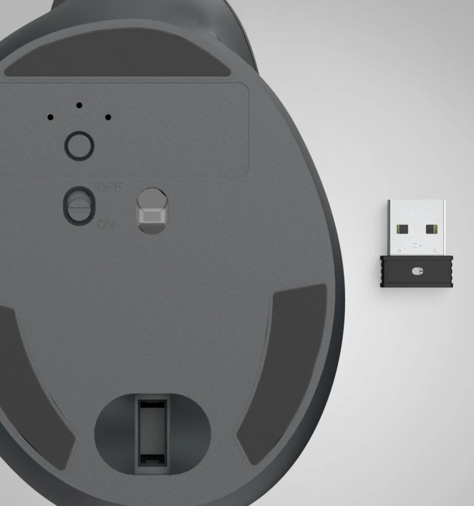 Hama EWM-500 vertikali pelė kairiarankiams belaidė juoda
