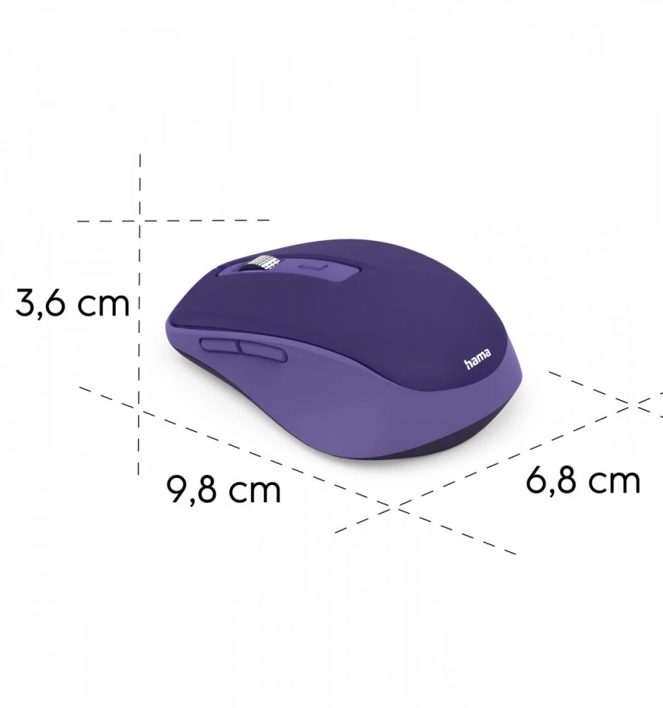 Pelė Myszka Hama WM-450 belaidė violetinė