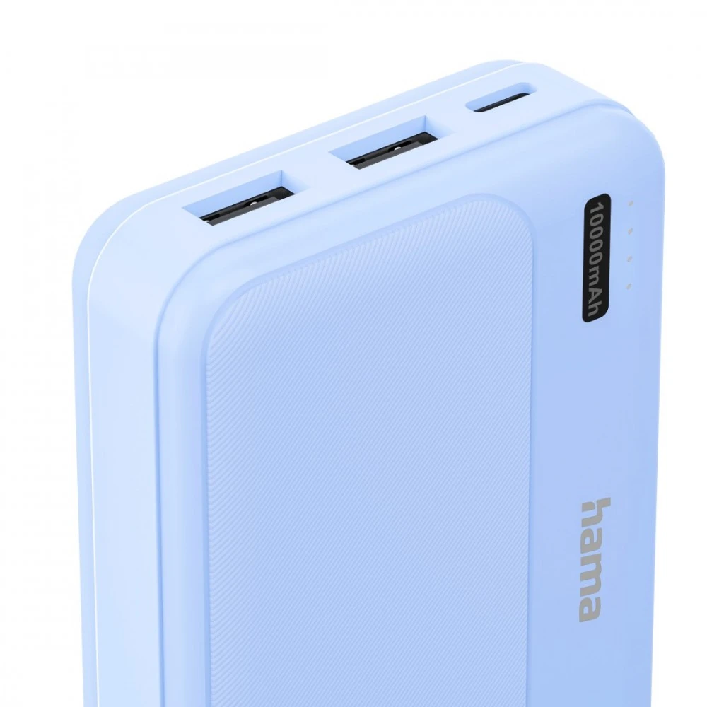 Hama Power Pack Pocket 10 10000 mAh 2x USB-A mėlyna