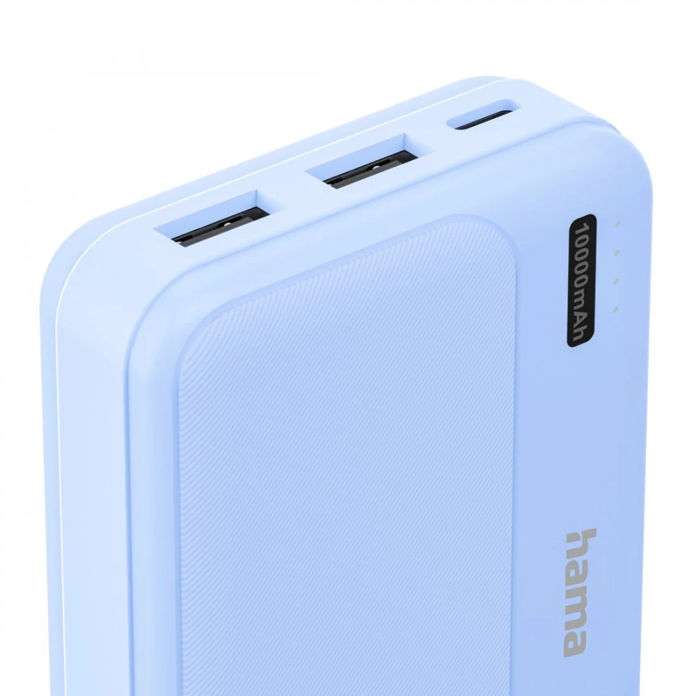 Hama Power Pack Pocket 10 10000 mAh 2x USB-A mėlyna