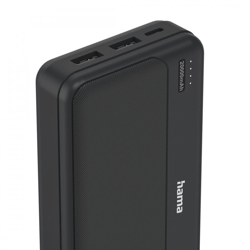 Hama Power Pack Pocket 20 20000 mAh 2X USB-A antracito