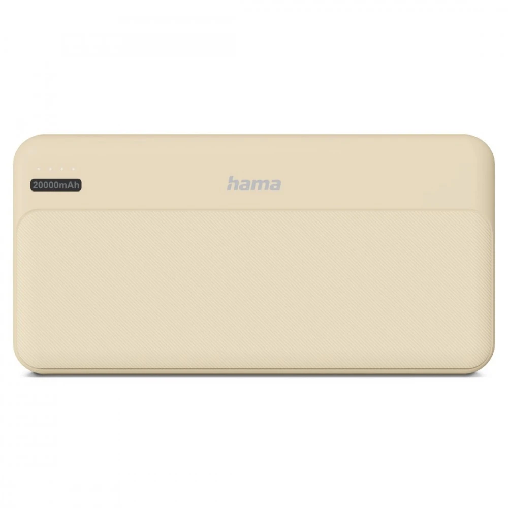 Hama Power Pack Pocket 20 20000 mAh 2X USB-A smėlio