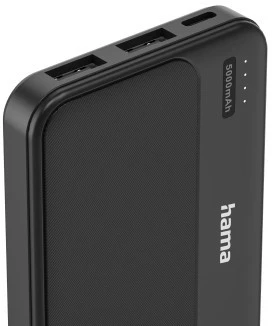 Hama Power Pack Pocket 5 5000 mAh 2X USB-A antracito