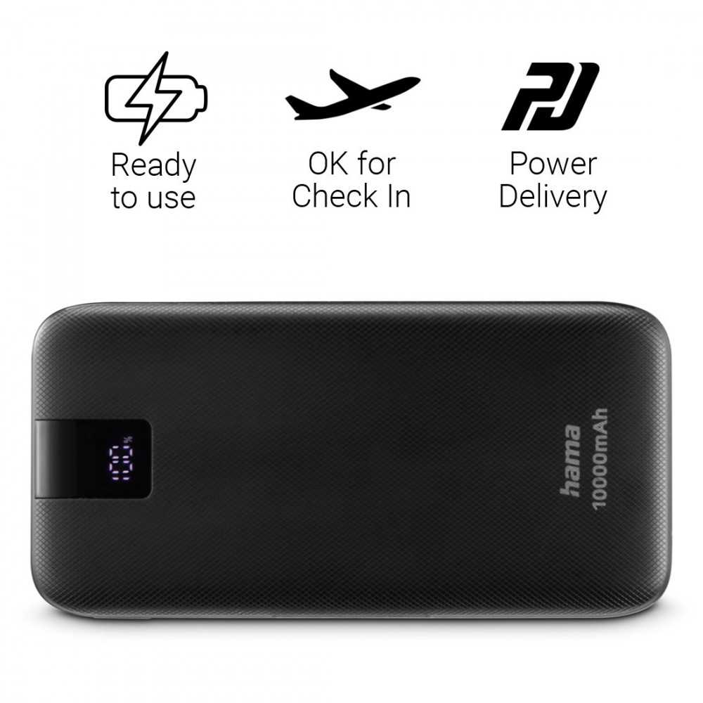 Carruzzo Hama Power Pack PD 10 10000 mAh antracitas