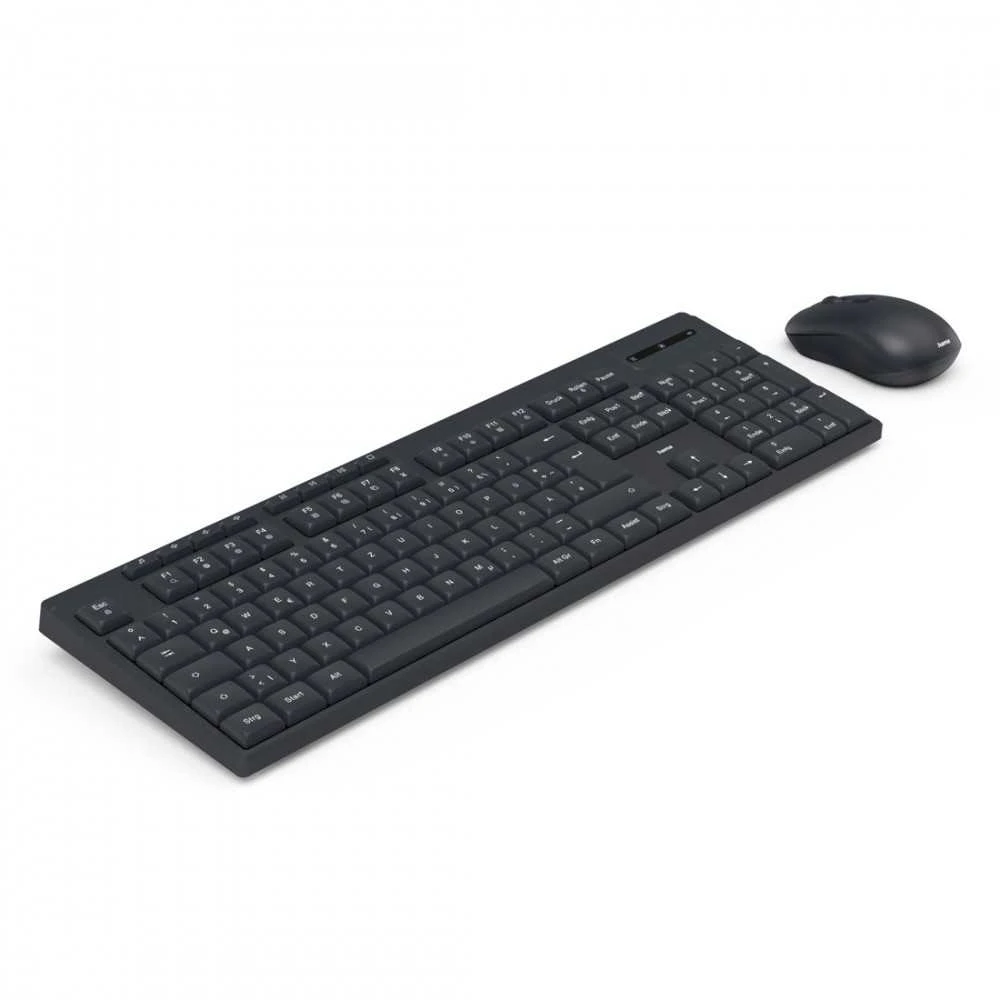 Rinkinys Klaviatūra su pele Hama CK-200/WK-200/WKM-200 belaidė juoda