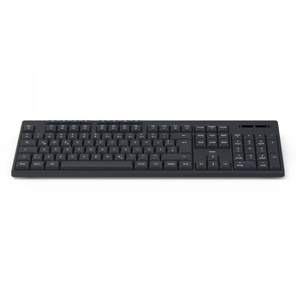 Rinkinys Klaviatūra su pele Hama CK-200/WK-200/WKM-200 belaidė juoda