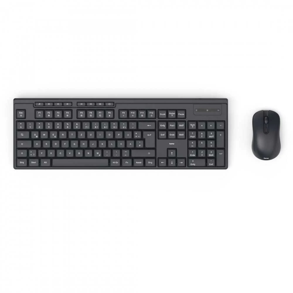 Rinkinys Klaviatūra su pele Hama CK-200/WK-200/WKM-200 belaidė juoda