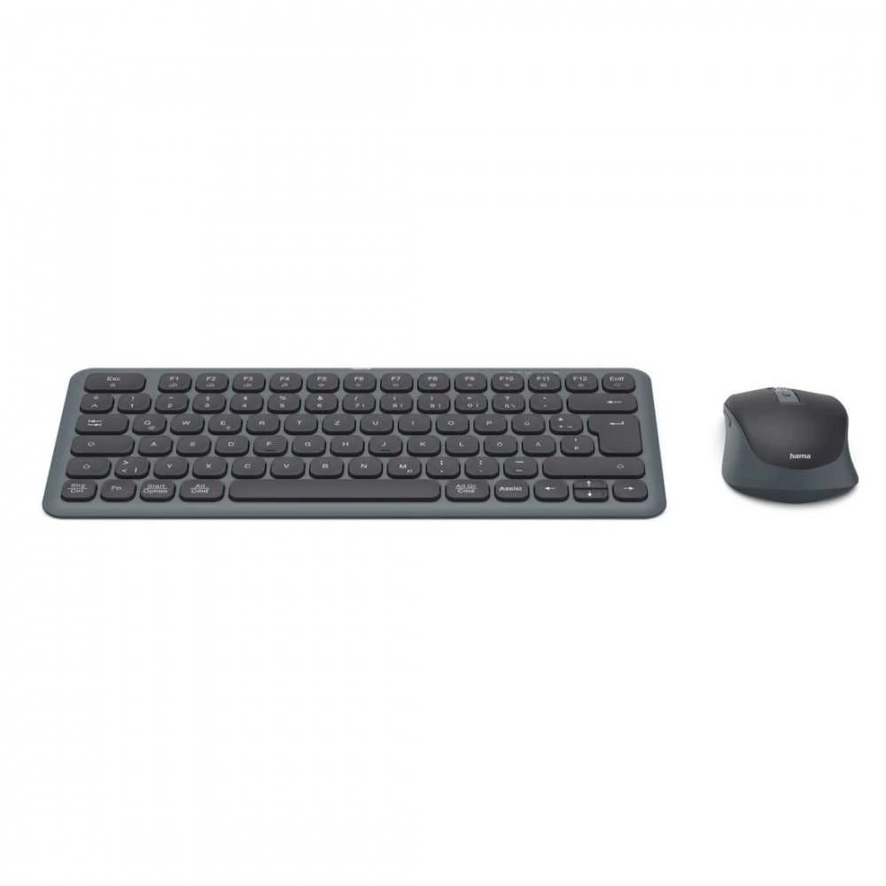 Rinkinys Klaviatūra su pele Hama WK-500/WKM-500 belaidė juoda-pilka