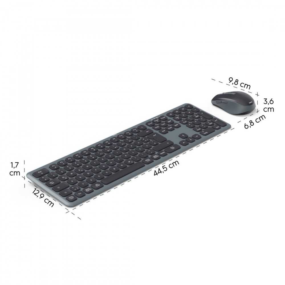 Rinkinys Klaviatūra su pele Hama WK-550/WKM-550 belaidė juoda