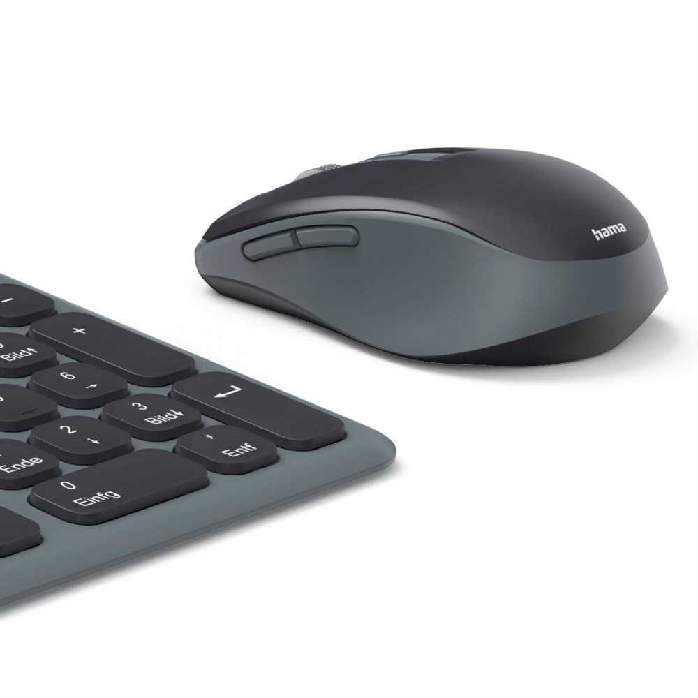 Rinkinys Klaviatūra su pele Hama WK-550/WKM-550 belaidė juoda