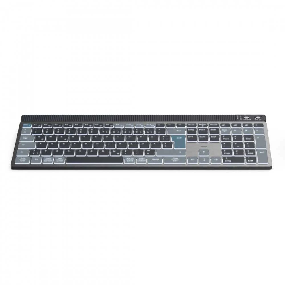 Rinkinys Klaviatūra su pele Hama WK-750/WKM-750 belaidė juoda-pilka