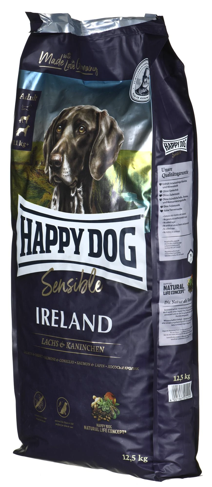 Happy Dog Sensible Ireland 12,5kg sausas maistas gurmanams ir jautriems šunims