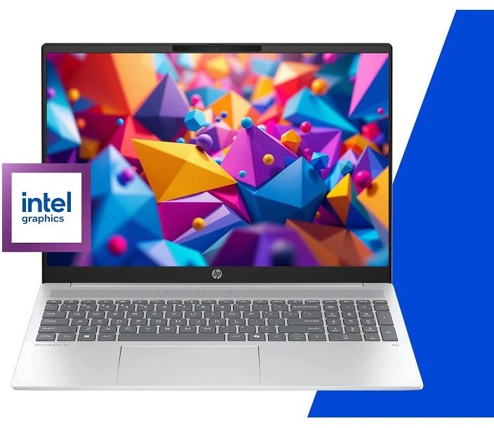 Hewlett Packard (HP) HP OmniBook 5 AI 16-af1220nw Intel Core Ultra 5 225U Nešiojamas kompiuteris 40.6 cm (16") 2K 16 GB LPDDR5x-SDRAM 512 GB SSD Wi-Fi 6E (802.11ax) Windows 11 Home AI PC Sidabrinis
