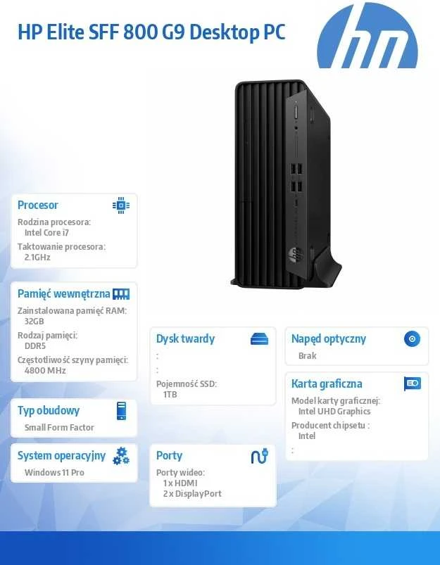 Stacionarus kompiuteris HP INC 800G9 SFF/i7-14700/32/1TB/W11P/3YOS