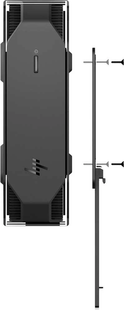 Laikiklis Hewlett Packard (HP) HP B550 DM Desktop Mini Thin Client PC Mounting Bracket for 724pu, 724pn, 724pf, 732pk, Z24f G3, Z24u G3, Z24n G3, Z27k G3, Z27q G3, Z27u G3, Z25xs G3, Z27xs G3, Z32k G3, Z24q G3, Z24m G3, 732pk, 724pf, P22h, P24h, P27h, P32u G5