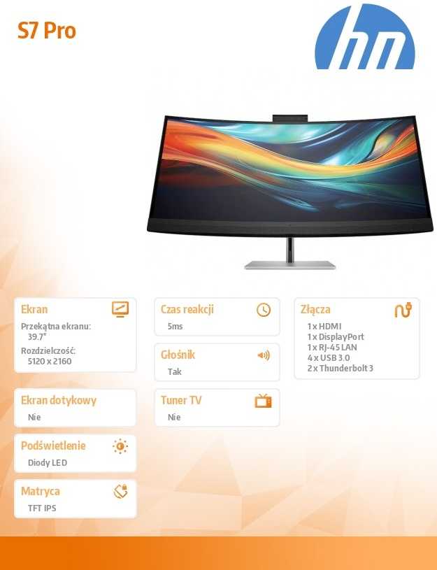 Hewlett Packard (HP) Monitorius 40 cali s7 pro 740 pm 5k2k konferencijos 8y2r2aa