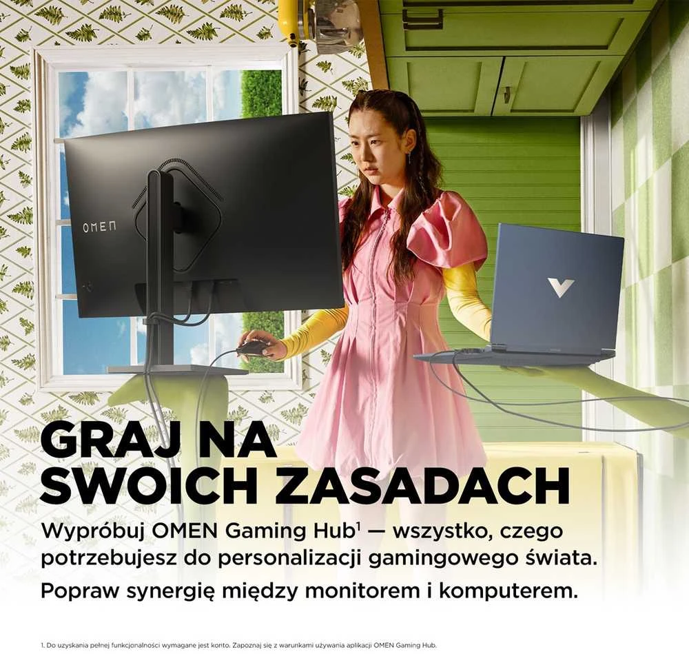 Hewlett Packard (HP) Monitorius - HP Omen 32c 2560 x 1440 Quad HD Juodas