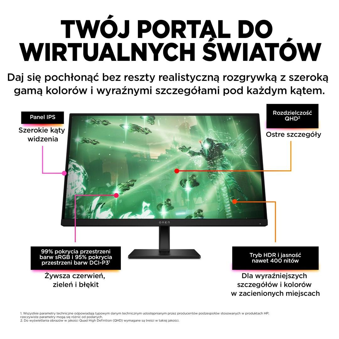 Monitorius HP OMEN 27q - 27'' | IPS | QHD | 1ms | 165Hz | HDR