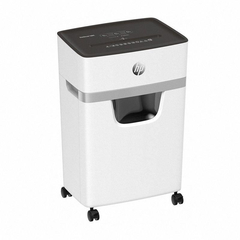 Popieriaus Smulkintuvas - HP Oneshred 10MC, Mikro Pjaustymas, P-5, 10 Kortelių, 20 L, Šviesiai Pilkas