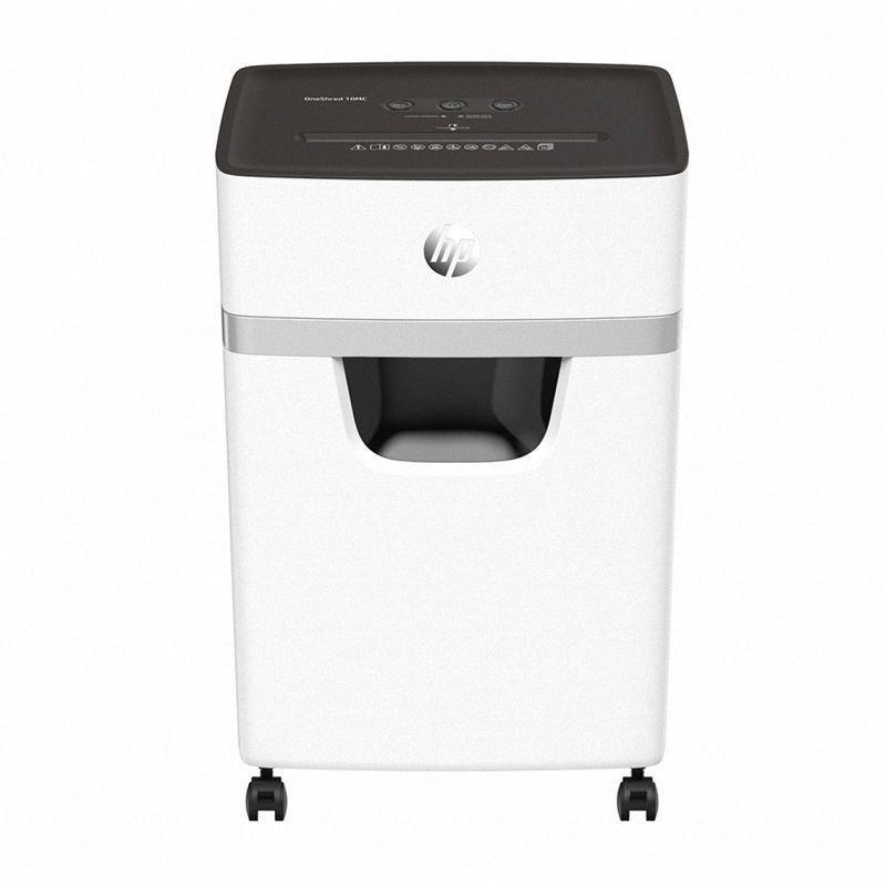 Popieriaus Smulkintuvas - HP Oneshred 10MC, Mikro Pjaustymas, P-5, 10 Kortelių, 20 L, Šviesiai Pilkas