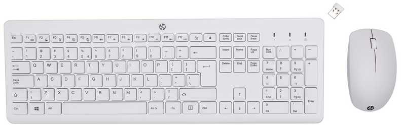 Hewlett Packard (HP) HP 230 Wireless Pelė Klaviatūra Combo - Baltas - US ENG