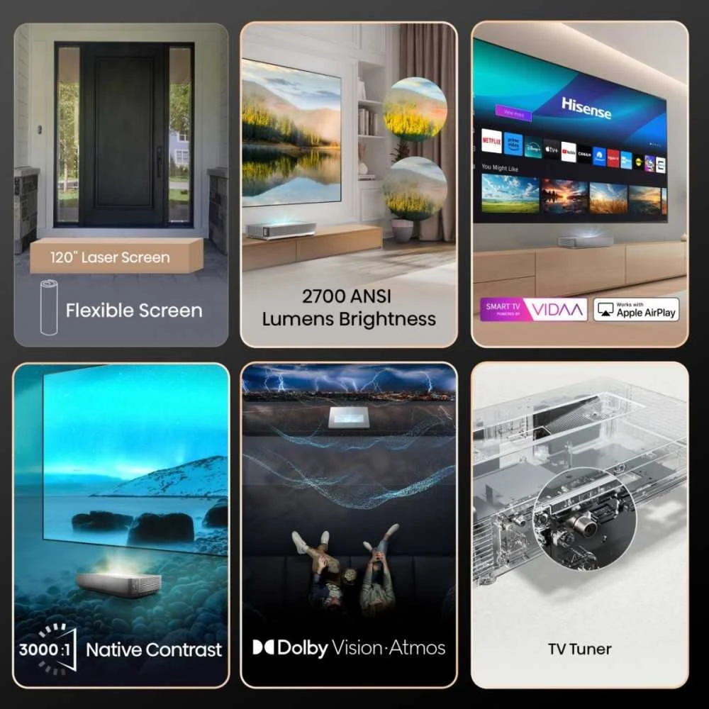 Televizorius 3T6M Hisense 120L5N 120" 4K Dolby Atmos Vision