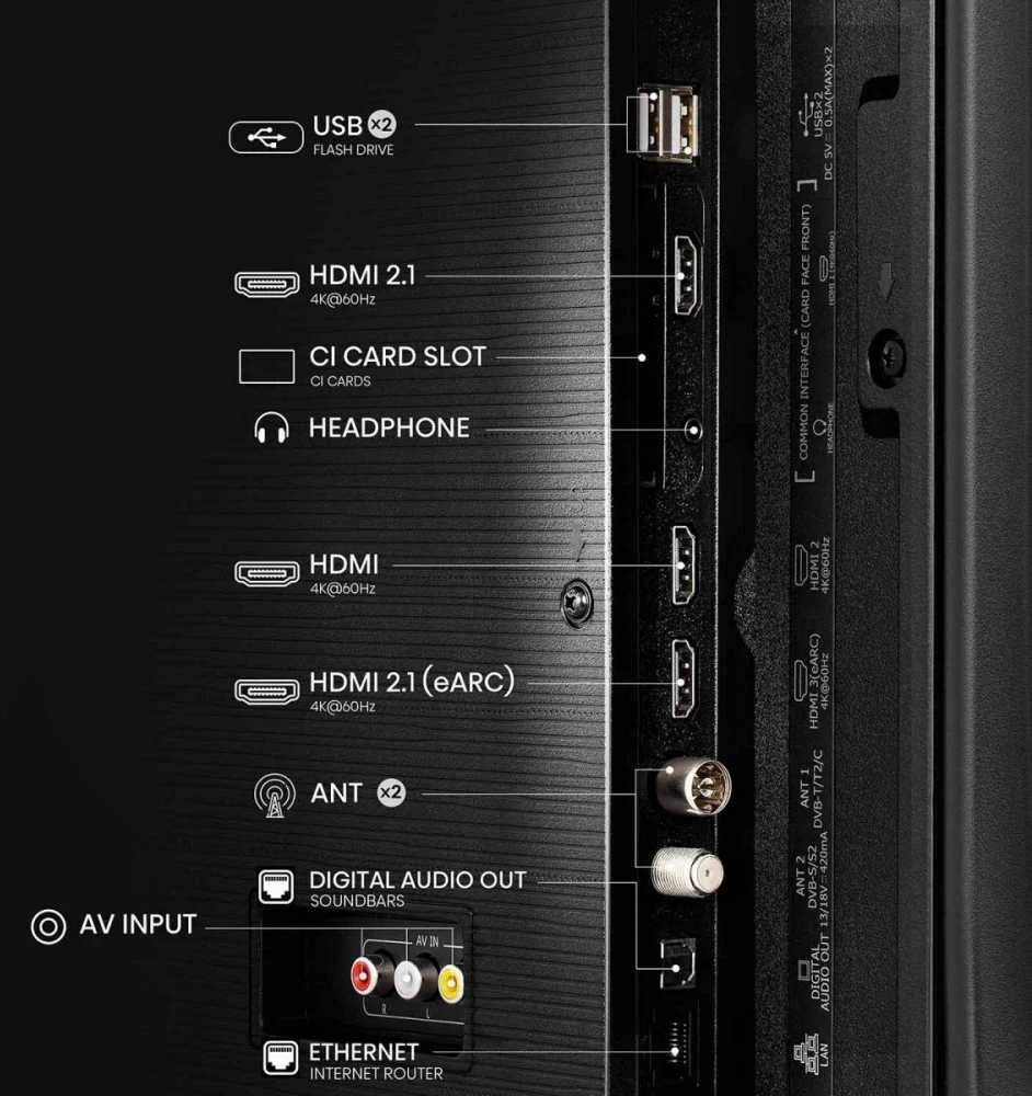 „Hisense UHD“ išmanusis televizorius | 43A6Q | 43" | Išmanusis televizorius | VIDAA OS | UHD | Juodas