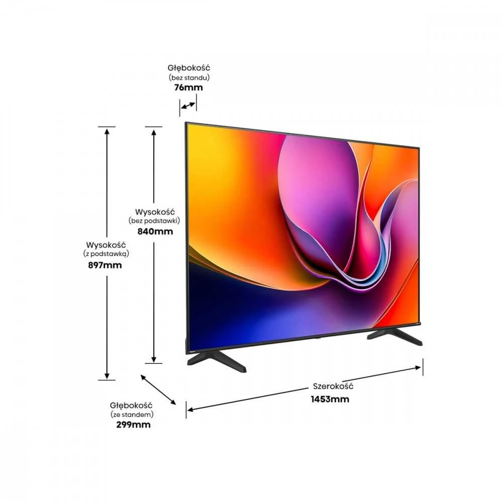 Televizorius Hisense 65A6Q | 65 | Smart TV | VIDAA Smart OS | UHD | Juodas