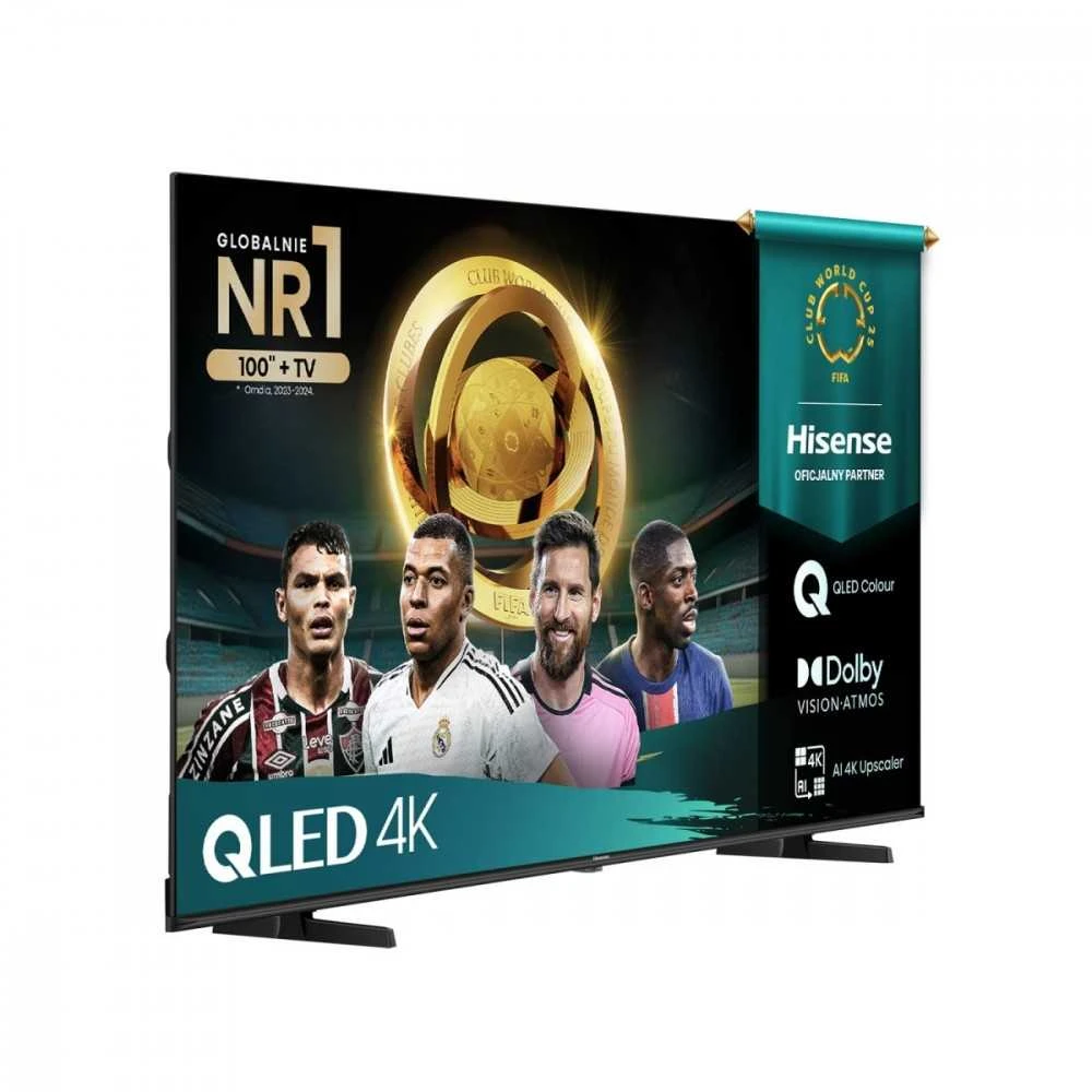Televizorius Hisense UHD QLED Smart TV | 55E7Q | 55" | Smart TV | VIDAA OS | UHD | Juodas