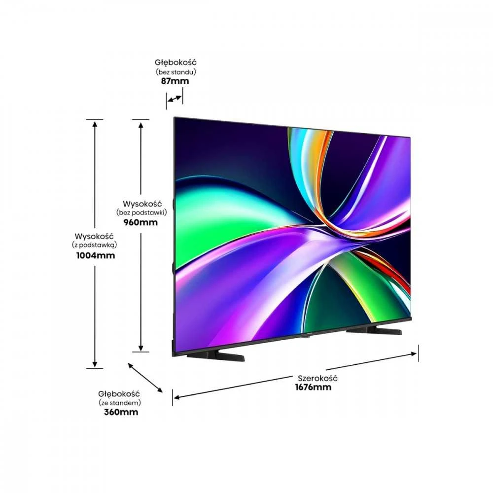 Televizorius Hisense QLED TV | 75E7Q | 75 | Smart TV | VIDAA | 4K UHD | Juodas