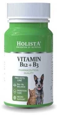 HOLISTA Vitamin B12 + B3 – papildai šunims ir katėms – 90 tablečių