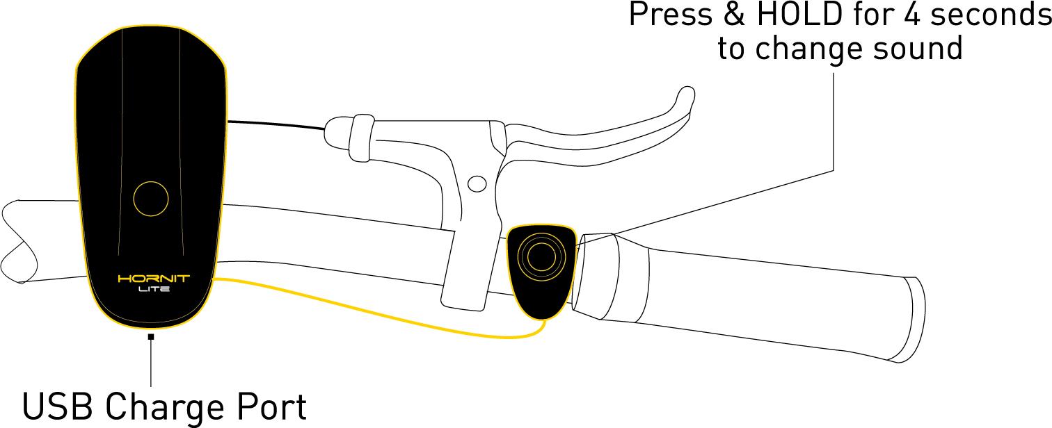 Hamax Bicycle horn Hornit LITE