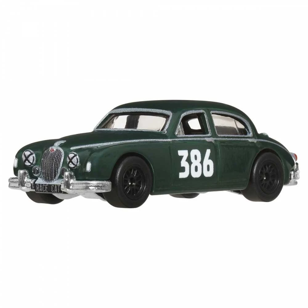 Mattel Žaisliniai Hot Wheels automobiliai Jaguar MK1 ir Land Rover Defender 110 1:64 sidabriniai