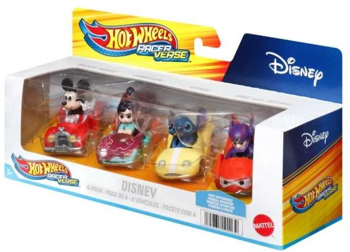 Mattel Žaisliniai Hot Wheels RacerVerse automobiliai 4 vnt
