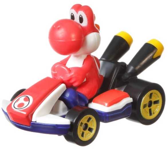 Hot Wheels Mario Kart Cat Raudona Yoshi