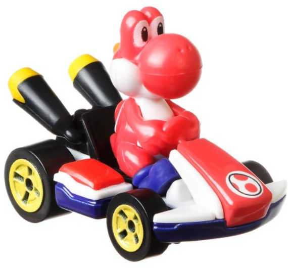 Hot Wheels Mario Kart Cat Raudona Yoshi